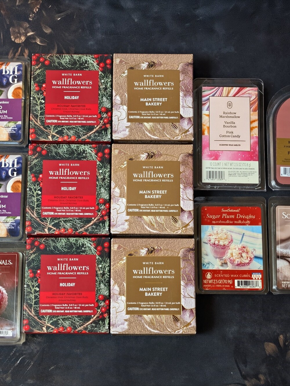 Home Fragrance Bundle: Bath & Body Works Wallflower Refills, Various Wax Melts